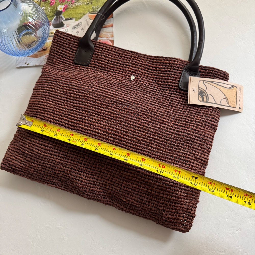 Helen Kaminski Raffia Tote with Leather Handles NWT - Picture 3 of 10